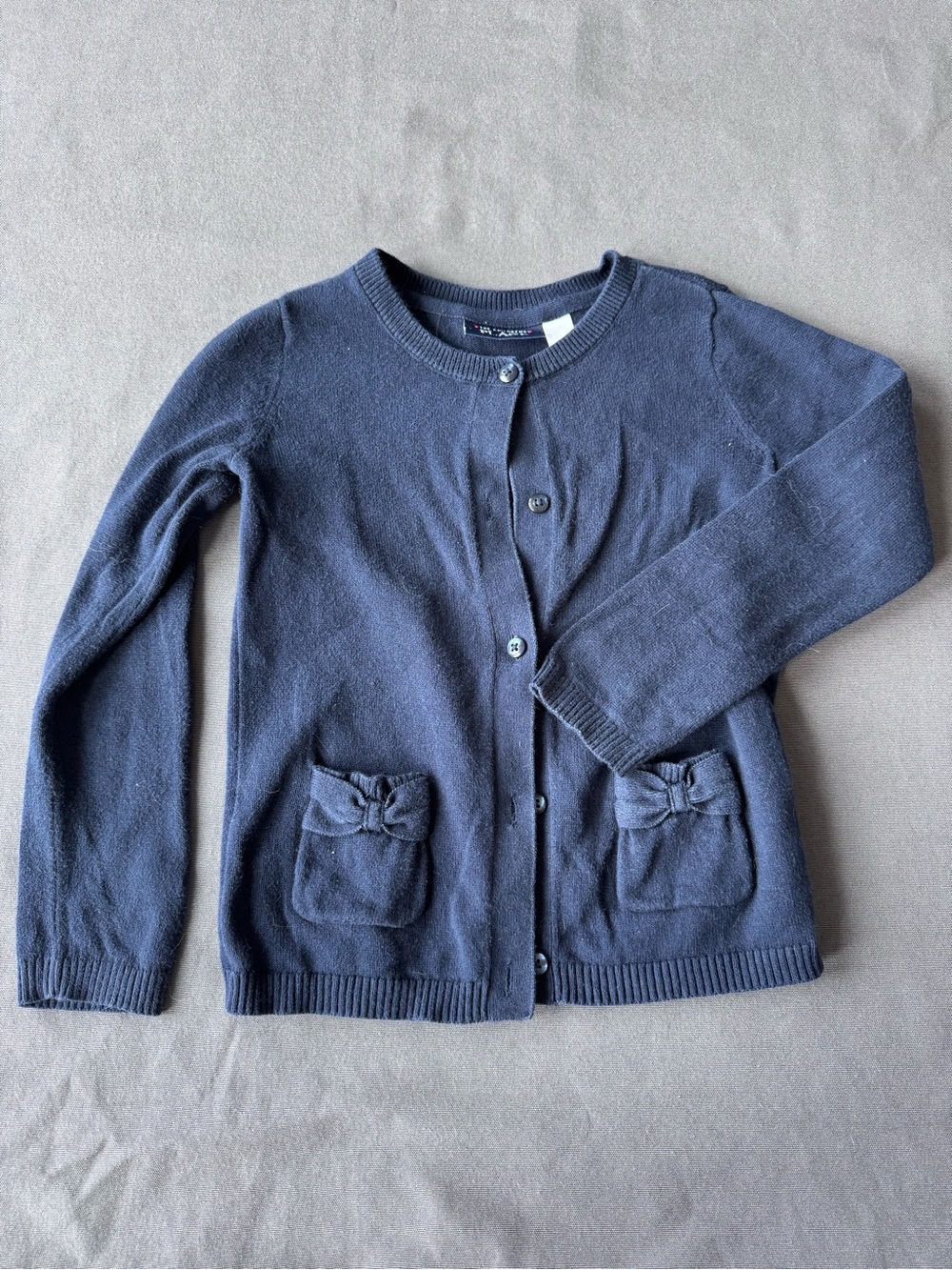The Children's Place Navy Bow Pocket Cardigan